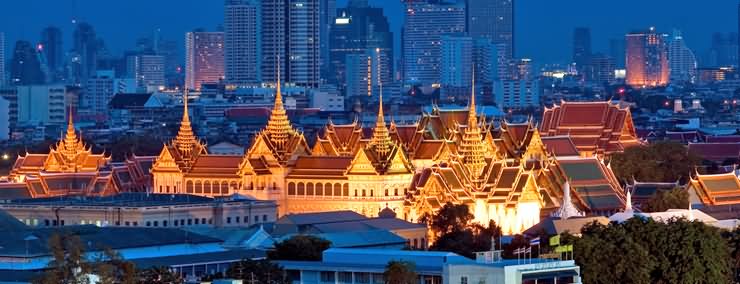 Bangkok Grand Palace Night View