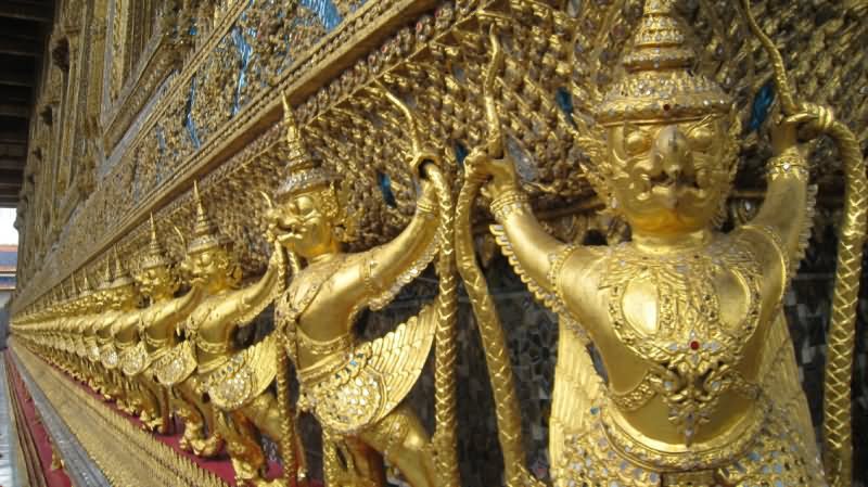 Buddha Temple Keeper Statues Inside Grand Palace