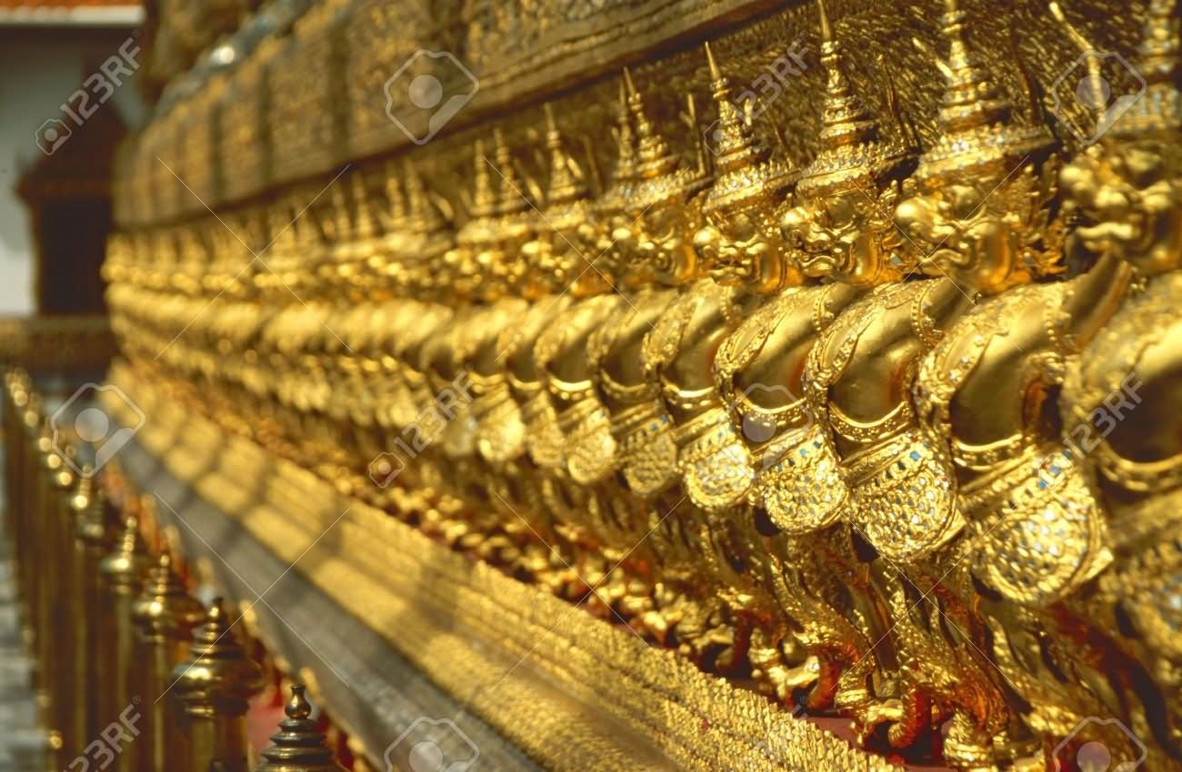 Buddhist Temple Keeper Statues In The Grand Palace