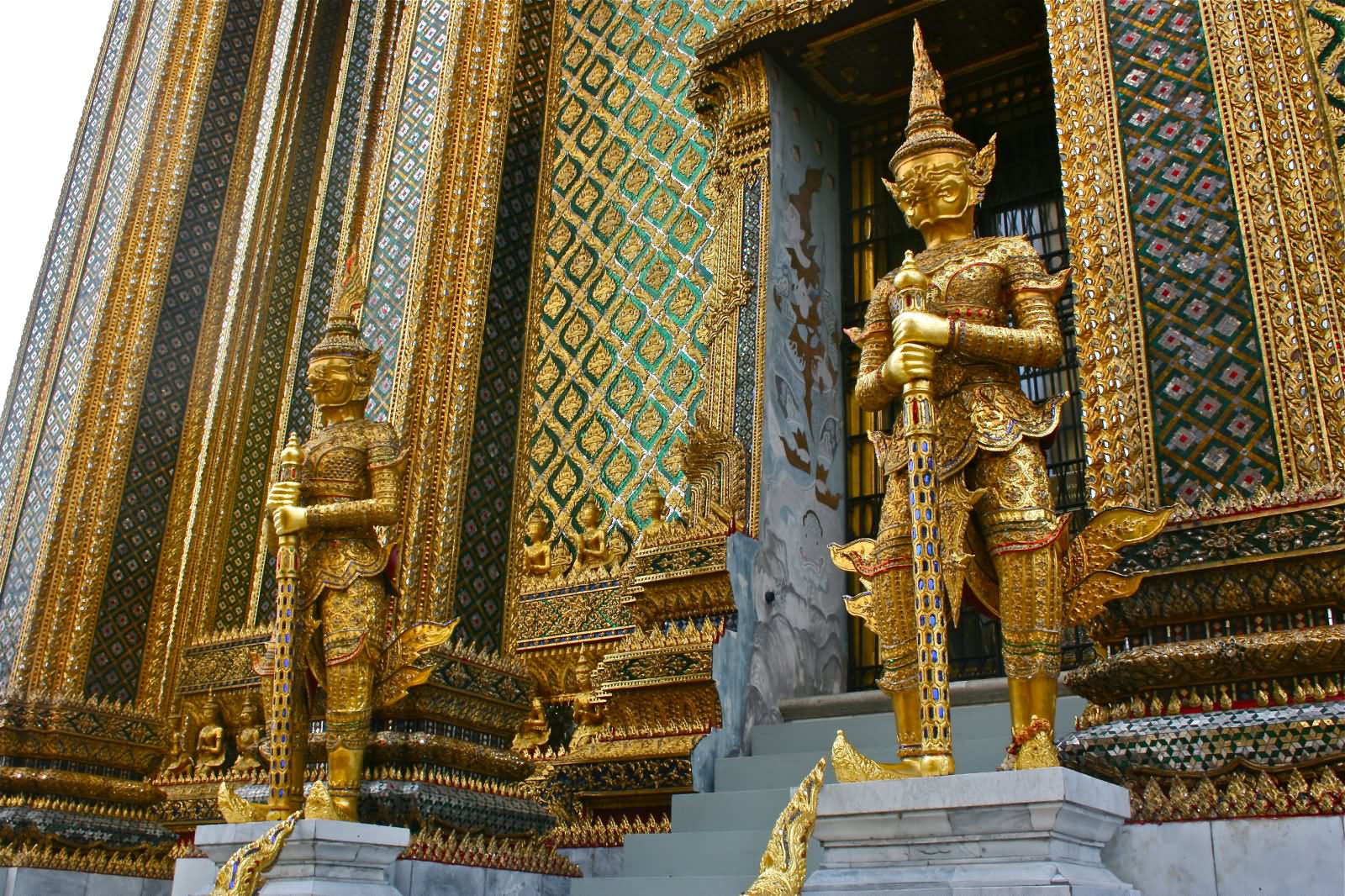 Keepers Outside Buddha Temple In Grand Palace