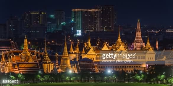 Night View Of Bangkok Grand Palace