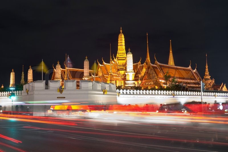 Wat Pra Kaew Grand Palace At Night