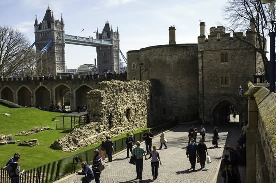 A View Of Tower Bridge From Inside The Tower Of London