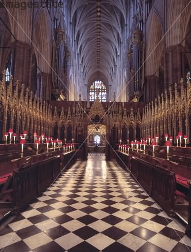 Choir Stalls Inside Westminster Abbey, London