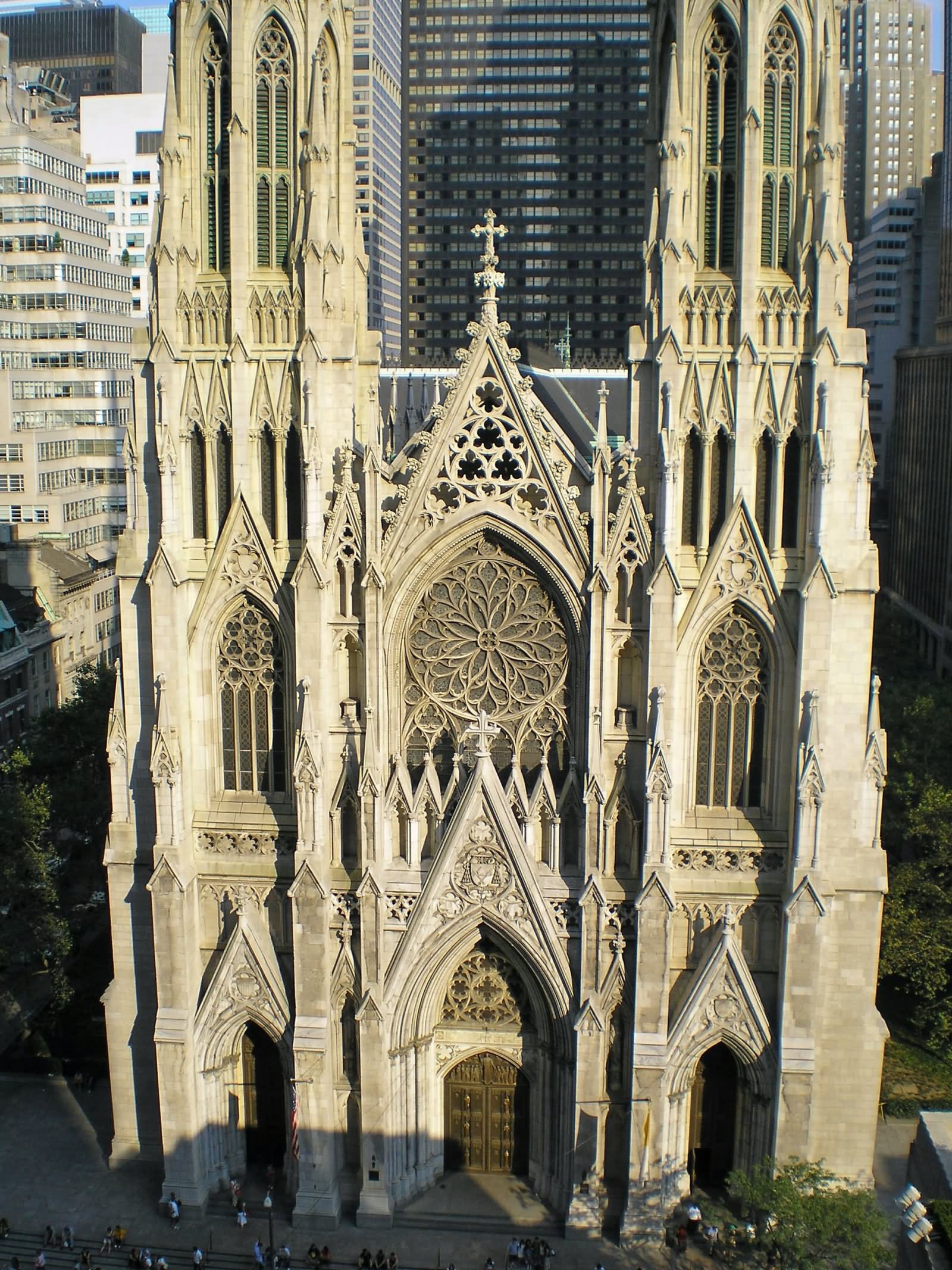 Front Top View Of St. Patrick's Cathedral