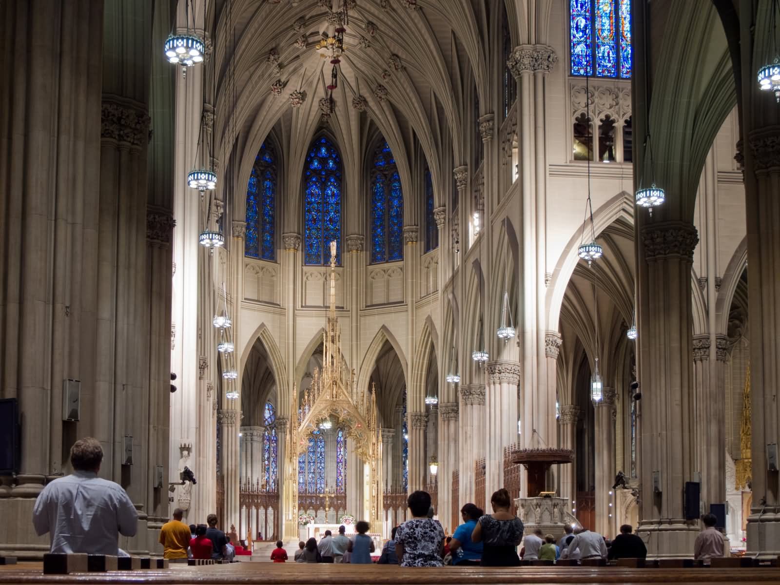 Gathering Inside St. Patrick's Cathedral