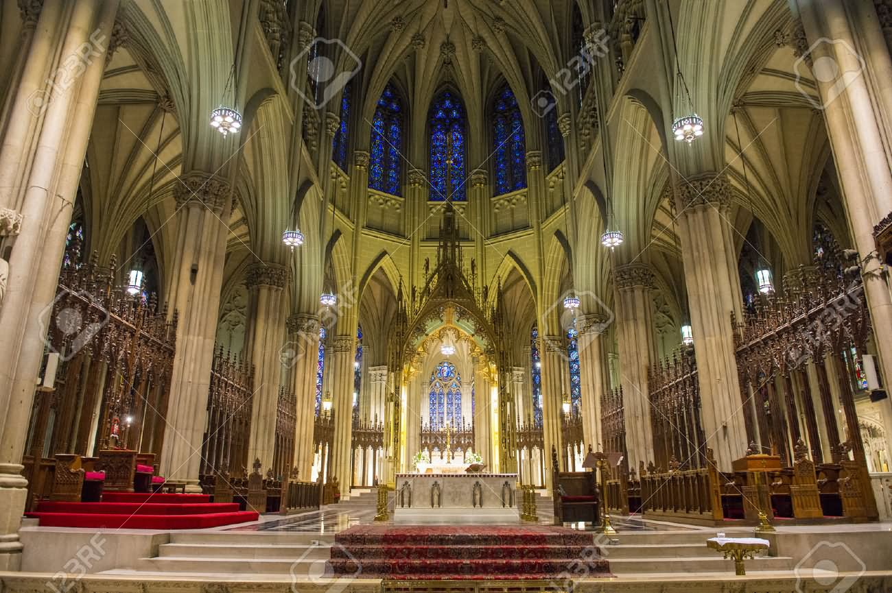 Interior Of St. Patrick's Cathedral, Manhattan