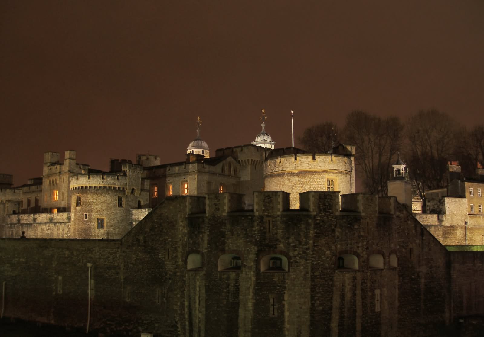 Night View Of The Gothic Structure Of The Tower Of London