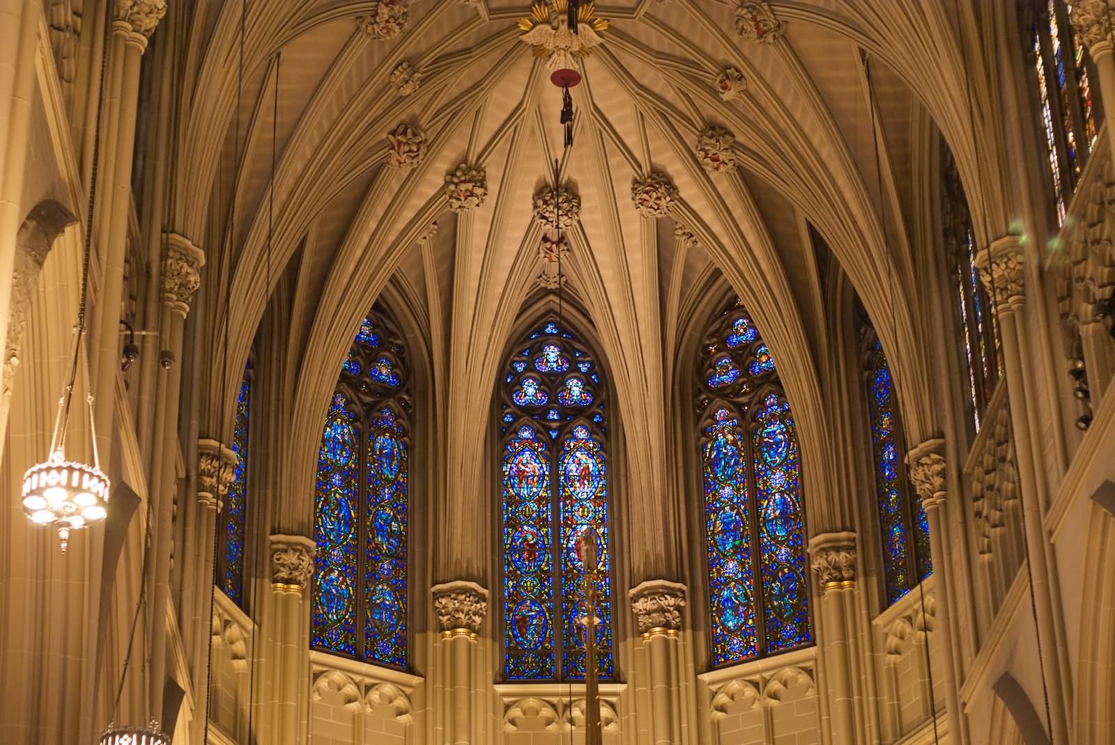 Rose Window Inside St. Patrick's Cathedral