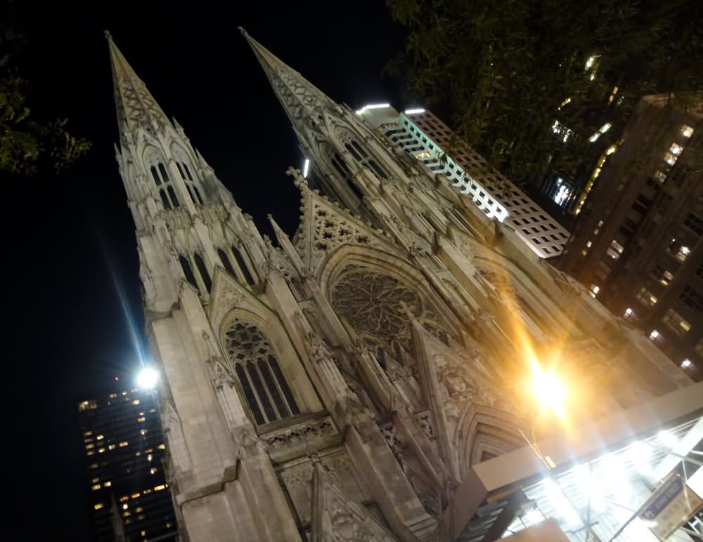 St. Patrick's Cathedral At Night Picture