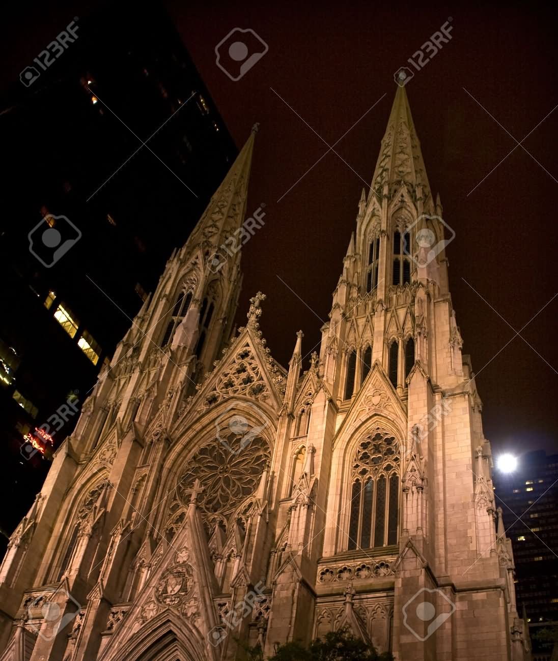 St. Patrick's Cathedral At Night