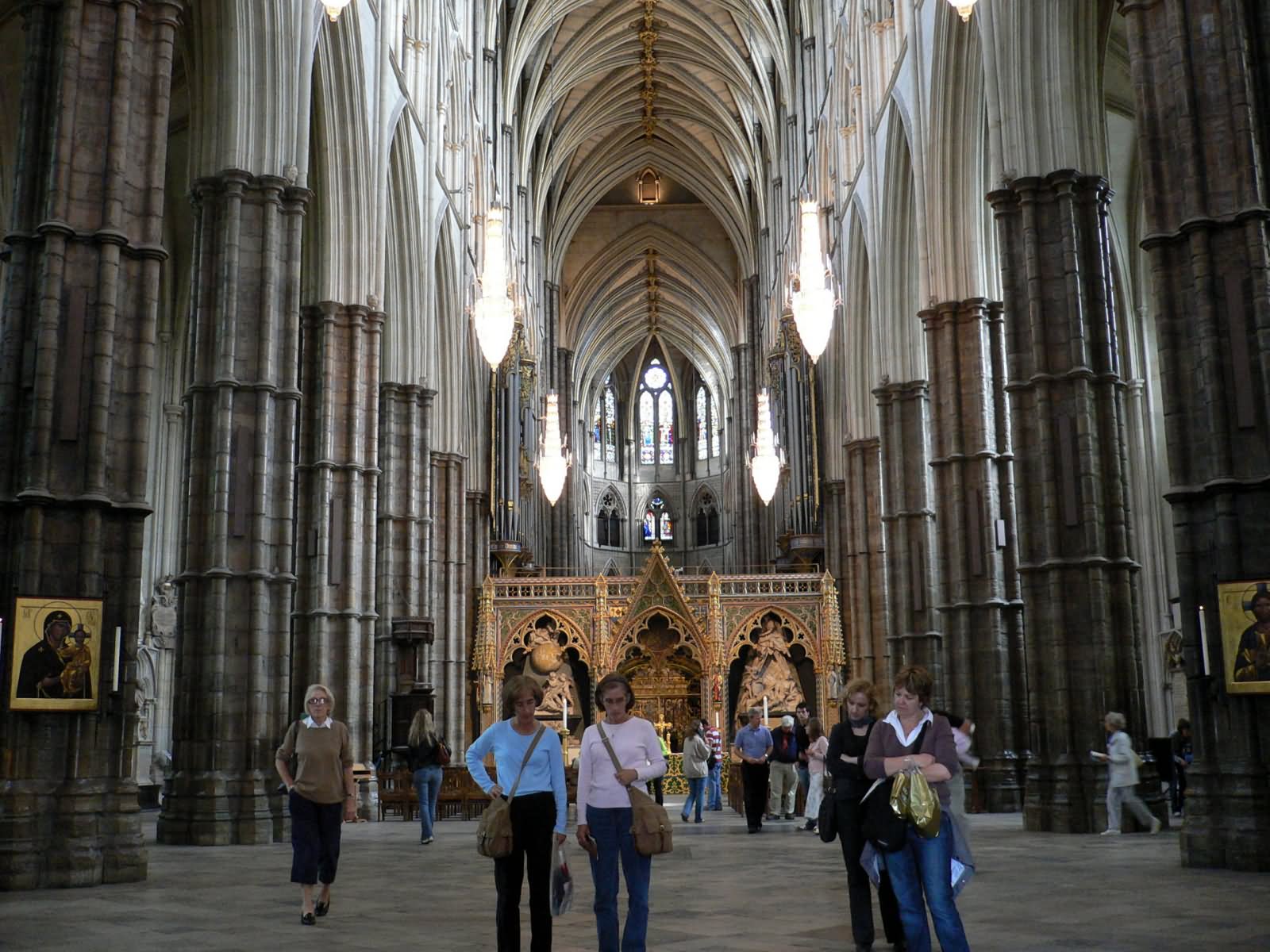 The Nave Of Westminster Abbey Interior View