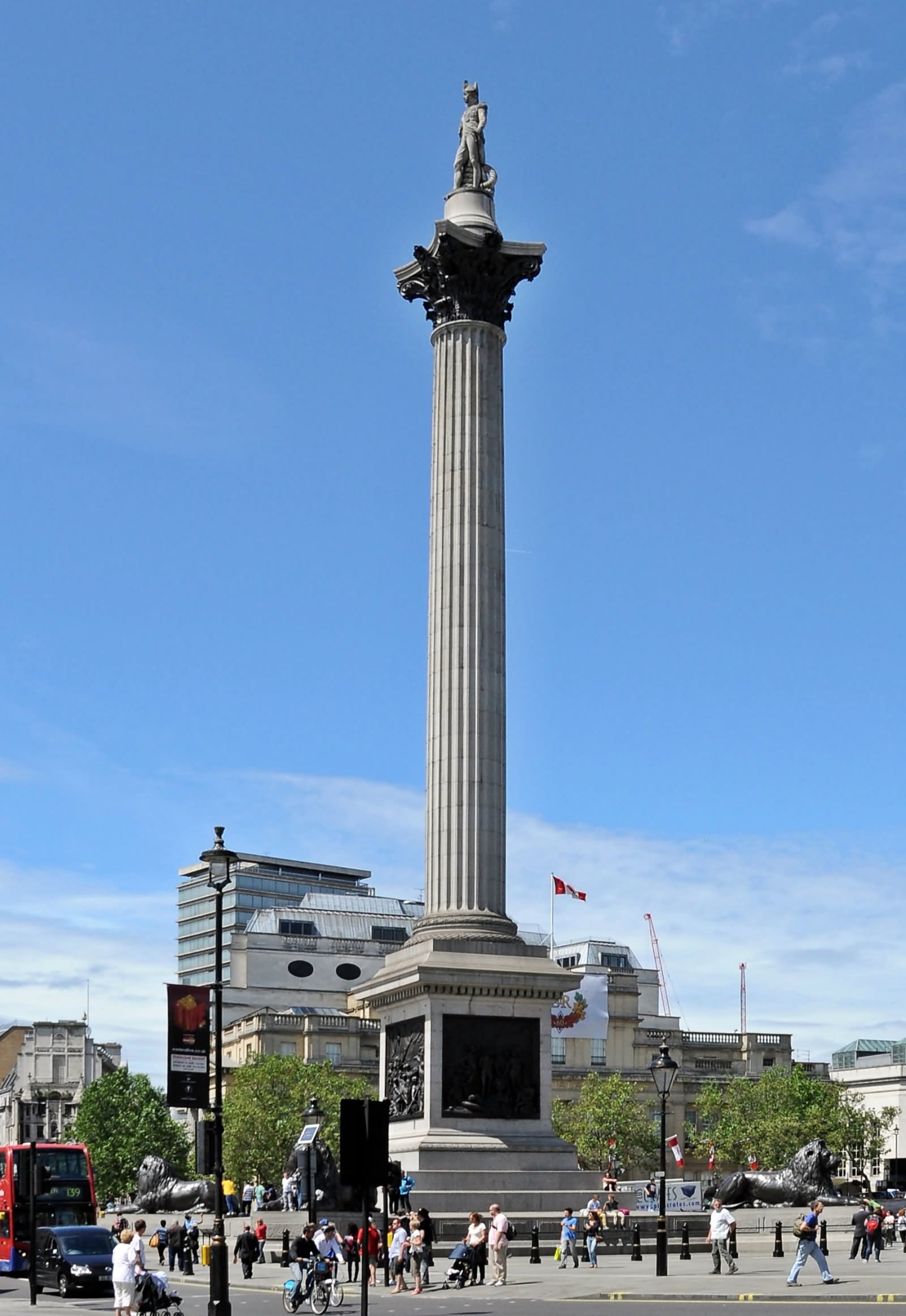 Beautiful Nelson's Statue At The Trafalgar Square