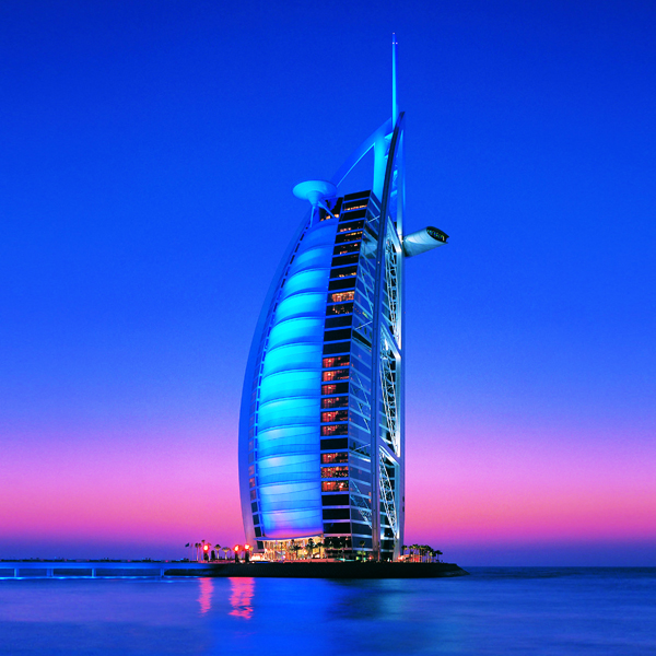 Beautiful Night Lights On The Burj Al Arab