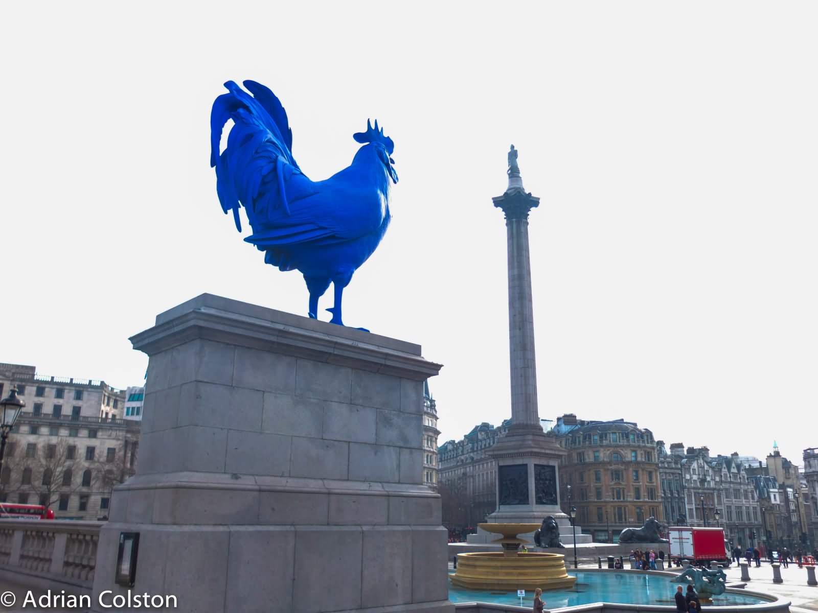 Beautiful Rooster Statue At The Trafalgar Square, London