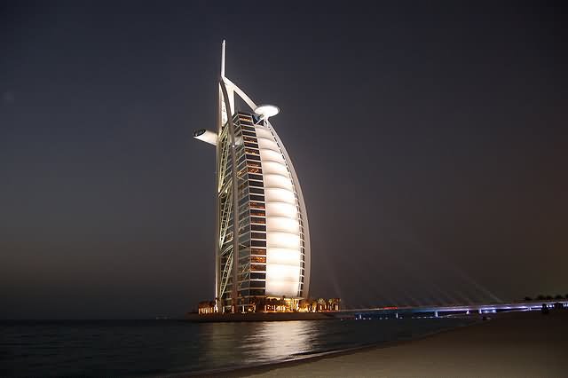 Burj Al Arab With Night Lights