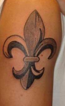 Fleur De Lis Tattoo On Right Bicep