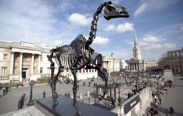 Horse Plinth Statue At Trafalgar Square