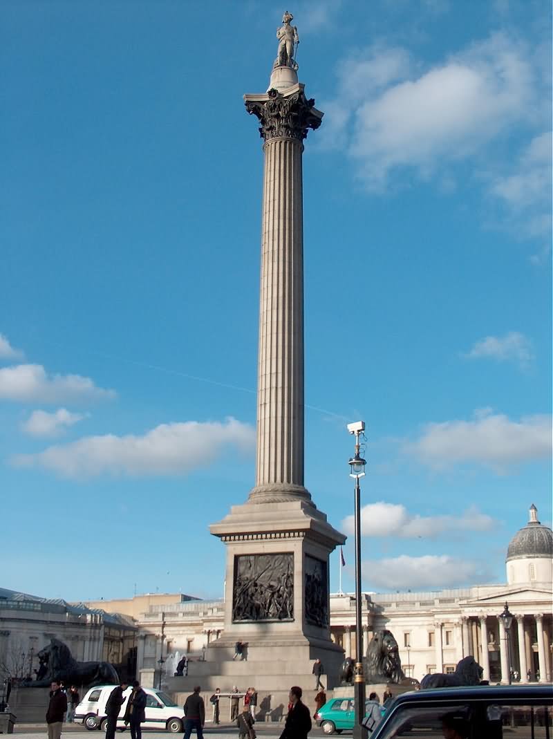 Nelson's Column Statue At Trafalgar Square