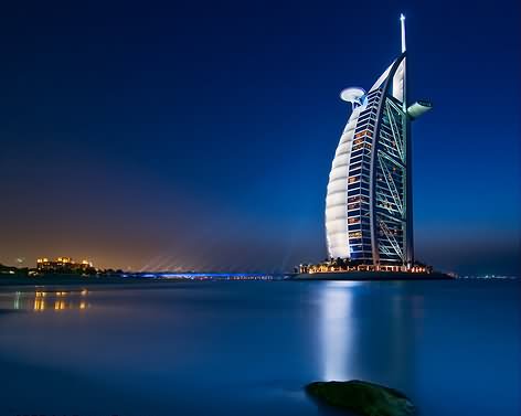 Night View Of Burj Al Arab