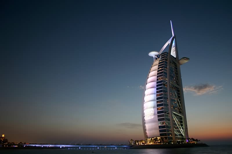 Night Image Of The Burj Al Arab, Dubai