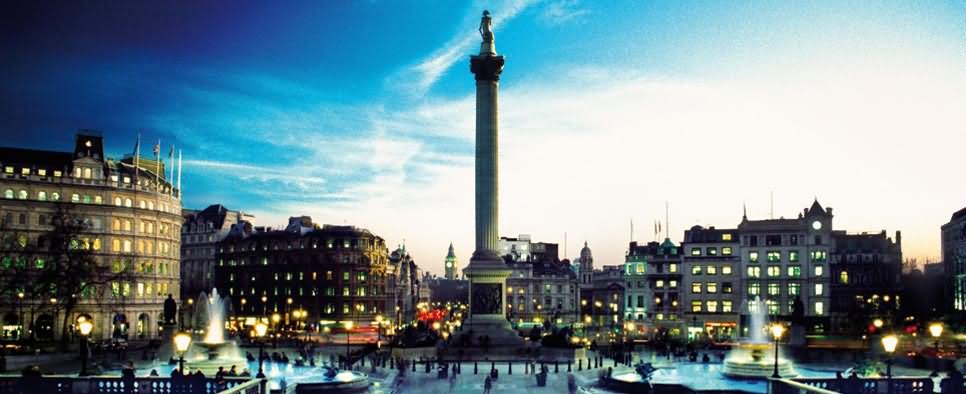 Panorama View Of The Trafalgar Square