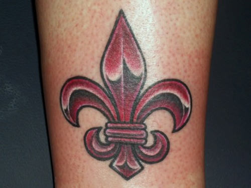 Red Fleur De Lis Tattoo Image