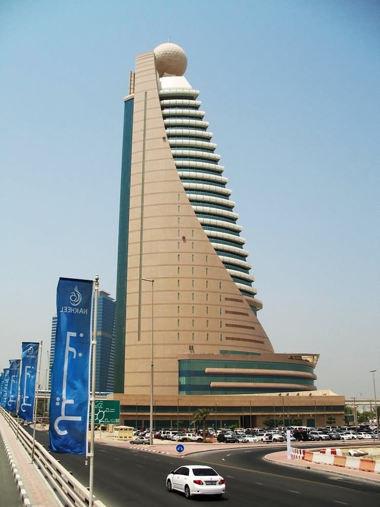 Side View Of The Etisalat Tower 2 In Dubai