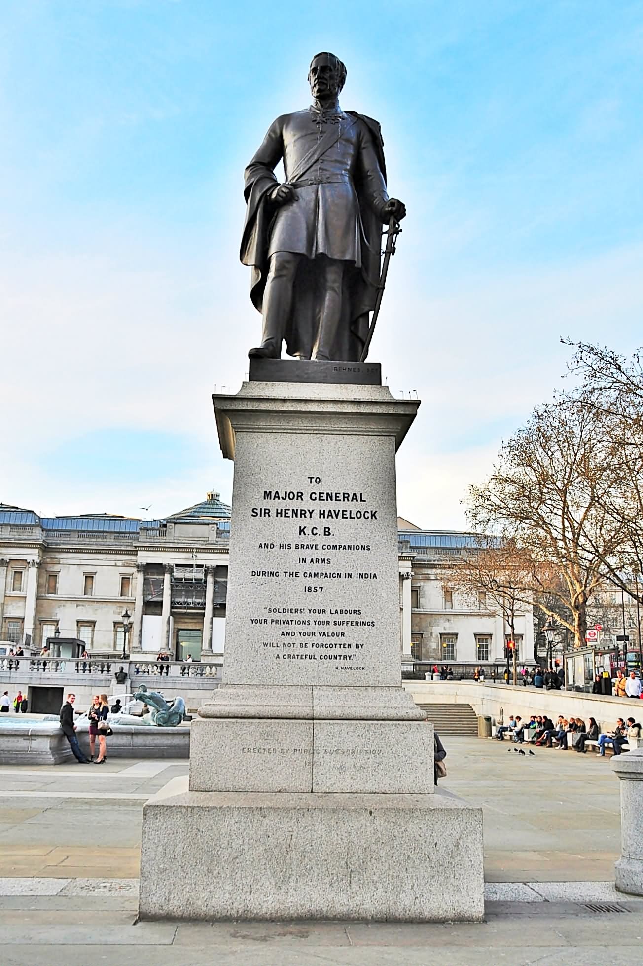 Statue Of Henry Havelock At Trafalgar Square