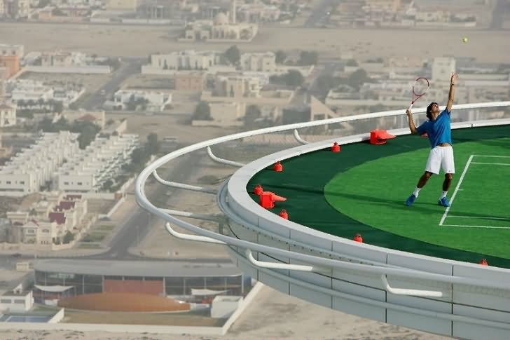 Tennis Court At The Burj Al Arab