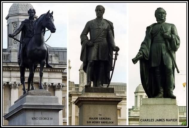 The Statues At The Trafalgar Square