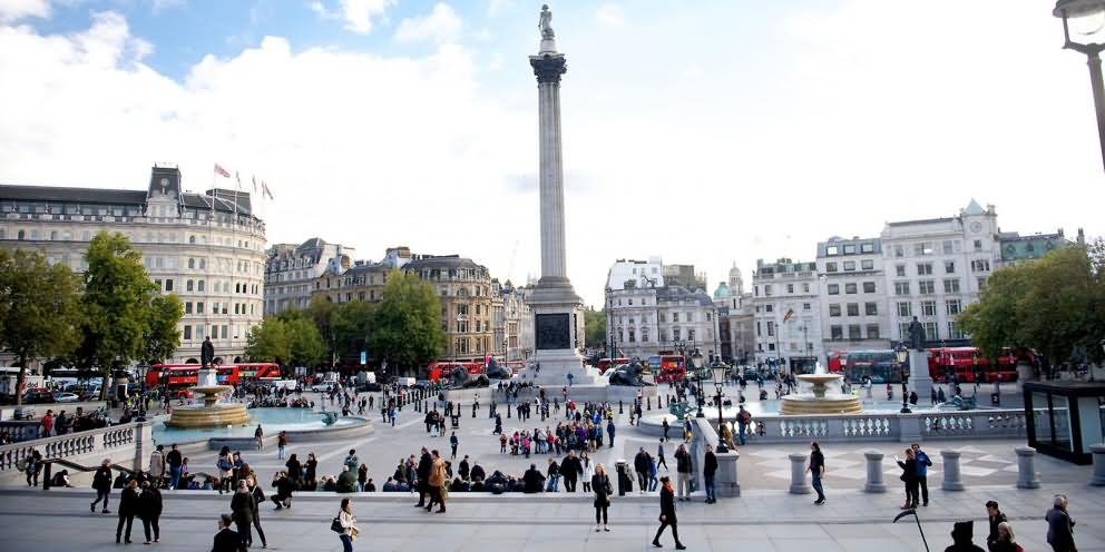 The Trafalgar Square In London