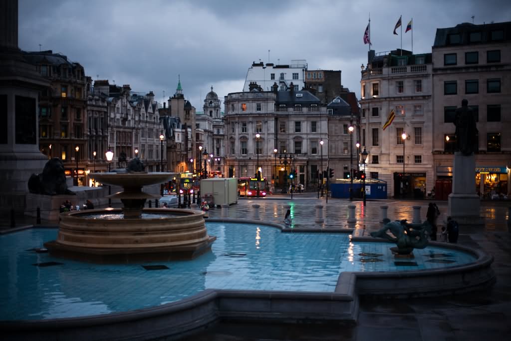 Trafalgar Square By Night