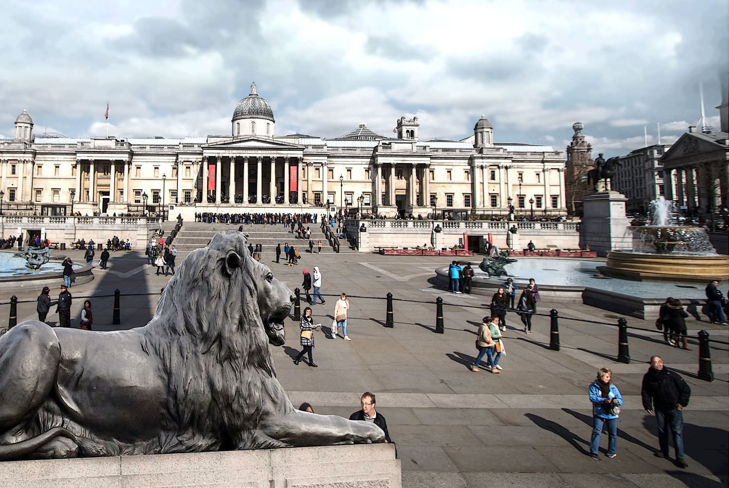 Trafalgar Square View From The Lion Statue