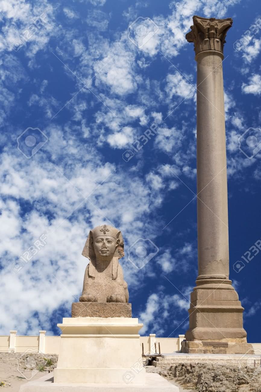 Image Of Ptolemaic Sphinx And Pompey's Pillar