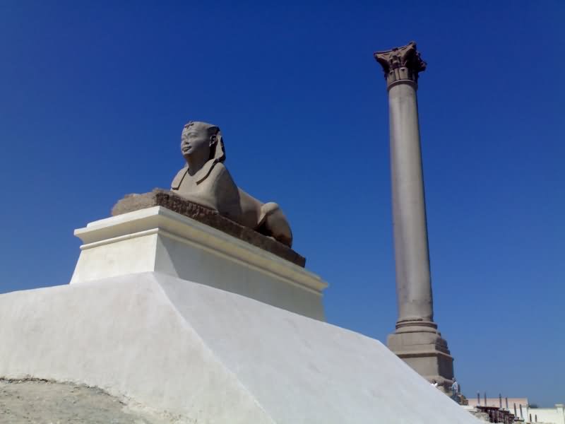 Pompey's Pillar In Alexandria