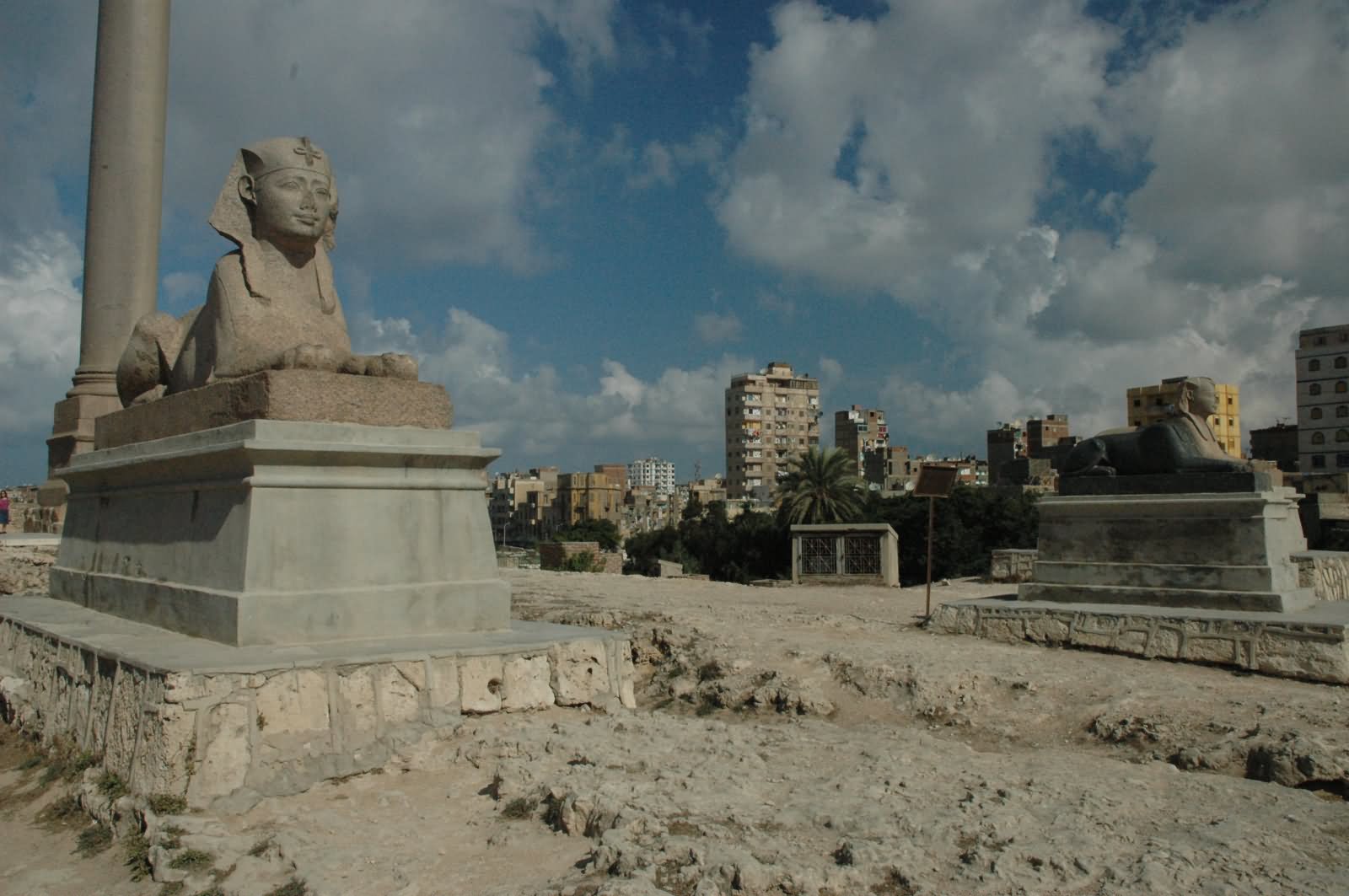 Sphinx Statue Near The Pompey's Pillar