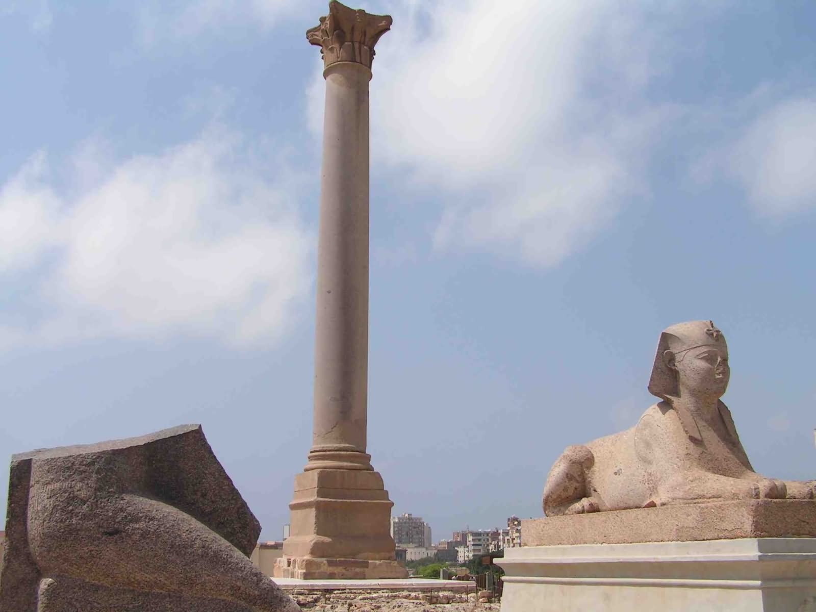 The Pompey's Pillar And Sphinx Statue