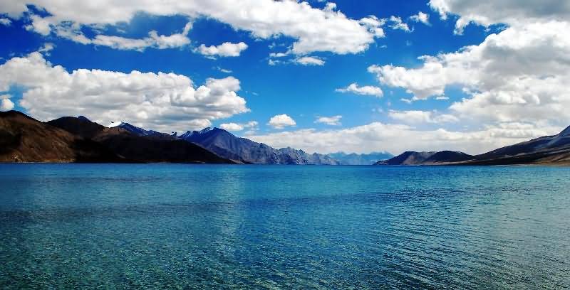 Adorable Blue Water Of Pangong Tso Lake