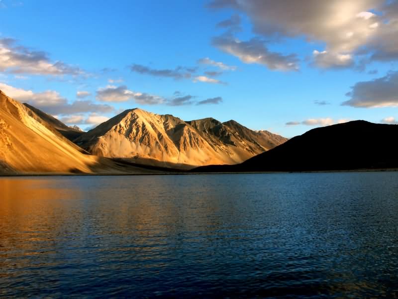 Adorable Sunset View Over The Pangong Tso Lake