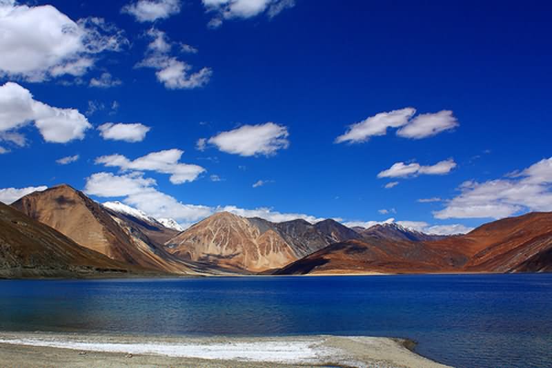 Adorable View Of Pangong Tso Lake And Mountains