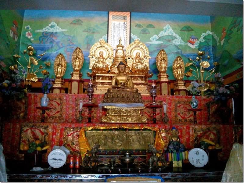 Altar Inside The Shanti Stupa, Leh Ladakh