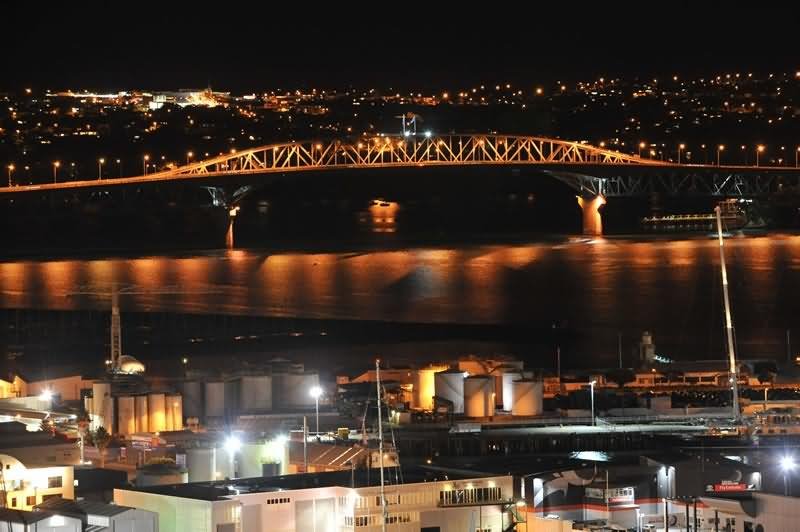 Auckland Harbour Bridge By Night