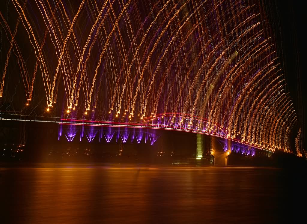 Auckland Harbour Bridge Night Image