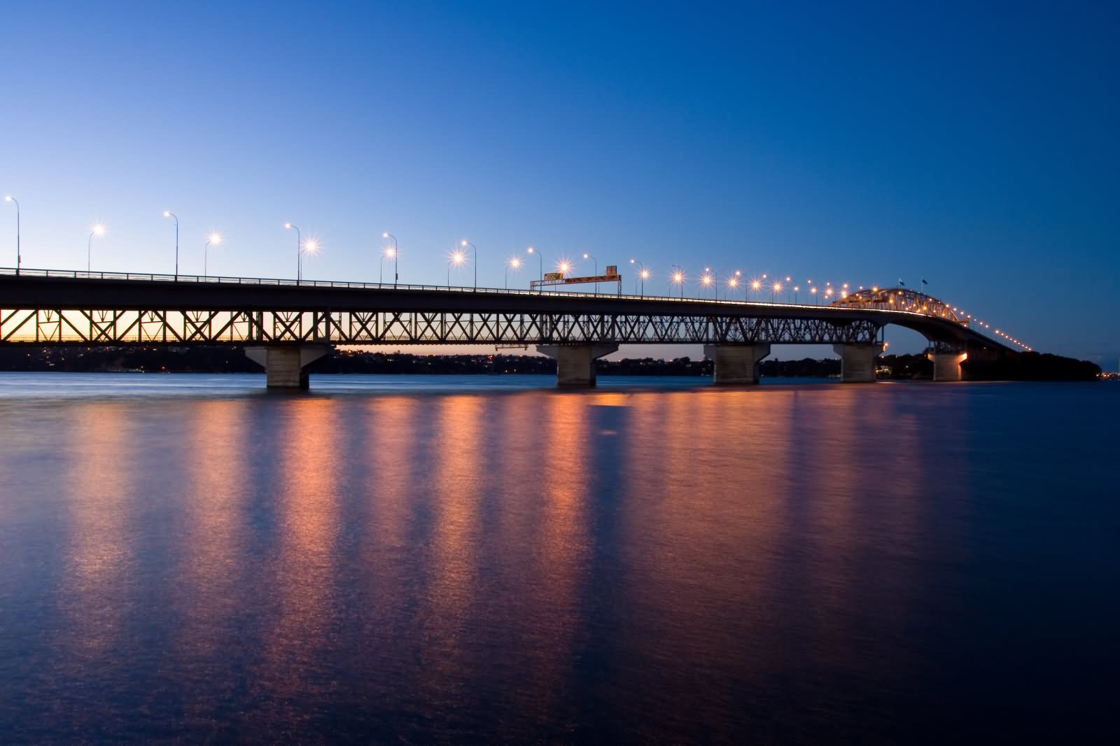 Auckland Harbour Bridge Night Picture