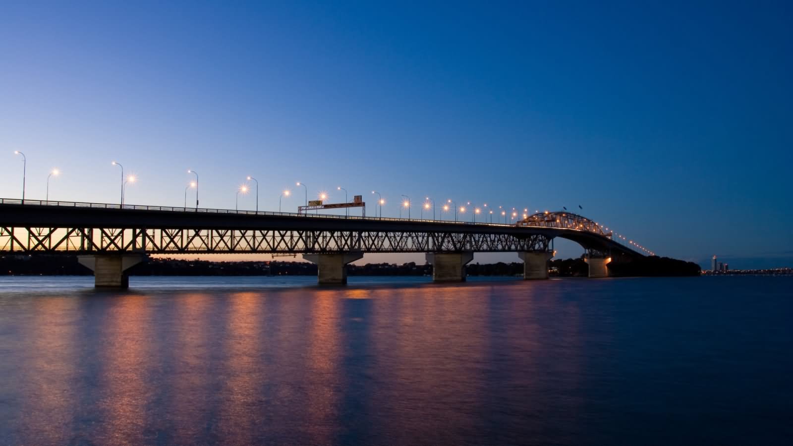 Auckland Harbour Bridge Night View