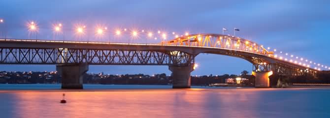 Auckland Harbour Bridge Night View