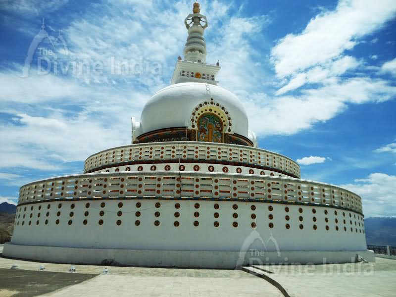 Back Side Picture Of Shanti Stupa In Leh Ladakh