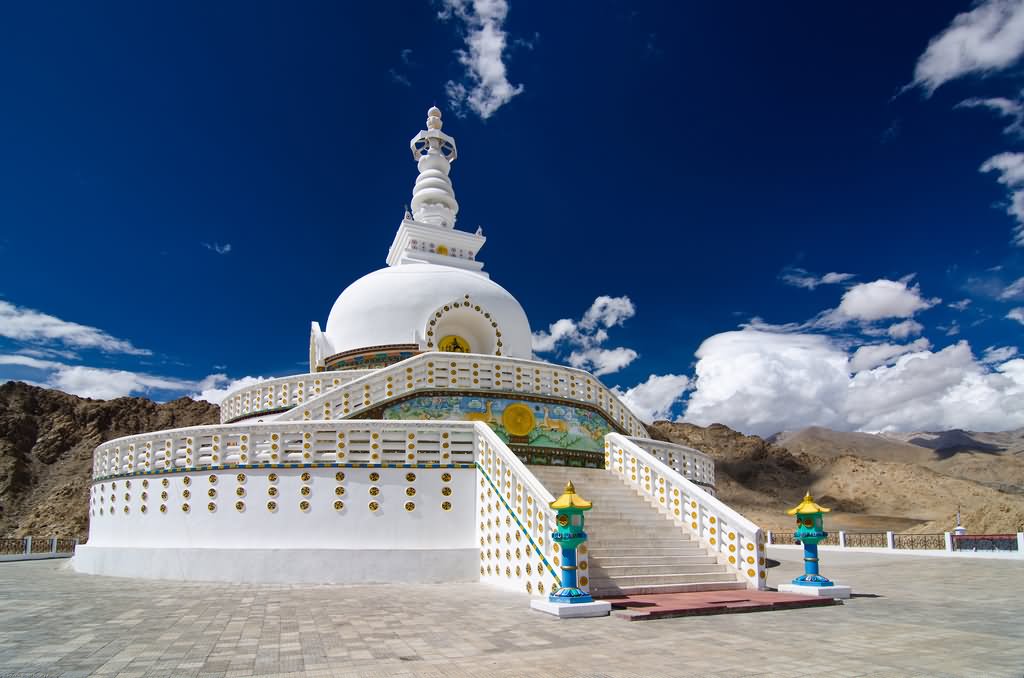 Beautiful Picture Of The Shanti Stupa, Leh