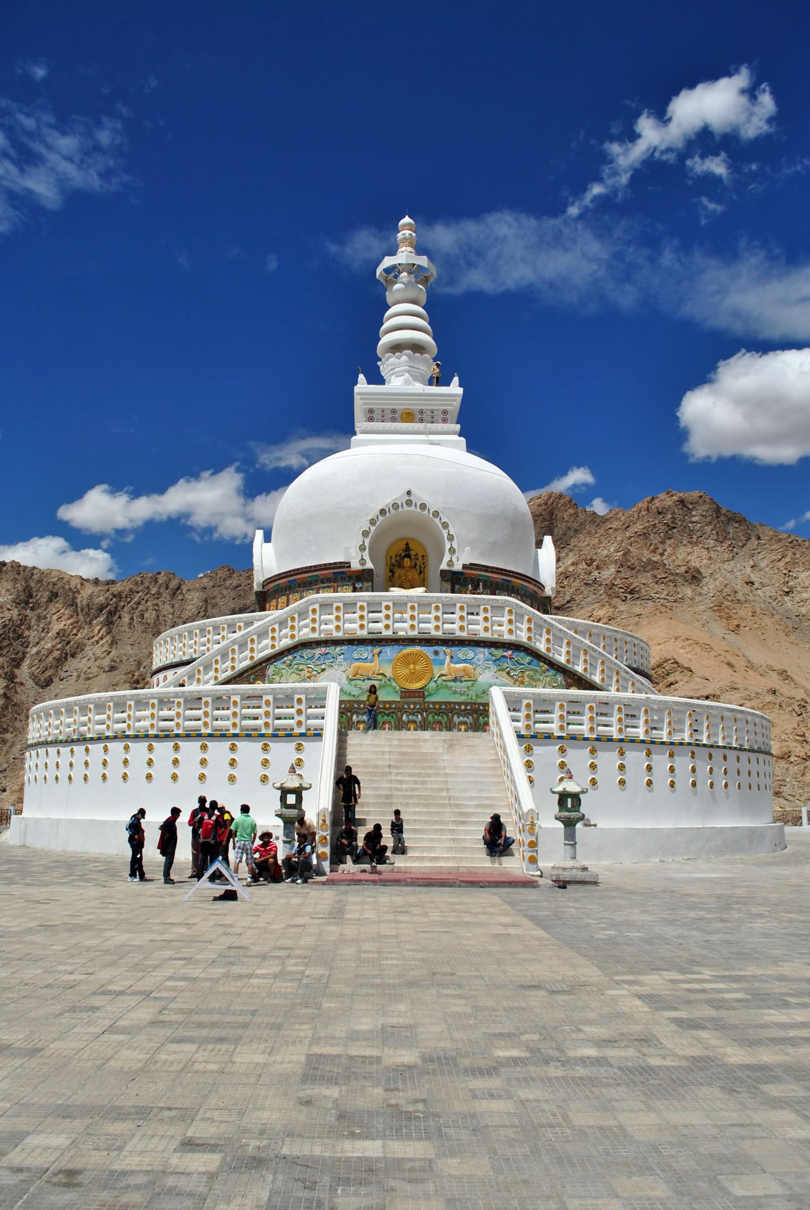 Front View Image Of The Shanti Stupa